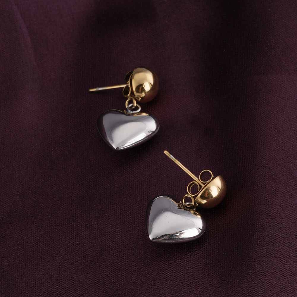 Elegant Heart Drop Earrings : PMW04ER011