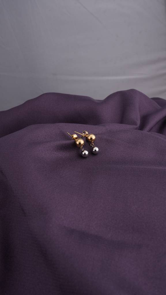 Minimalist Gold & Silver Stud Earrings : PMW04ER012