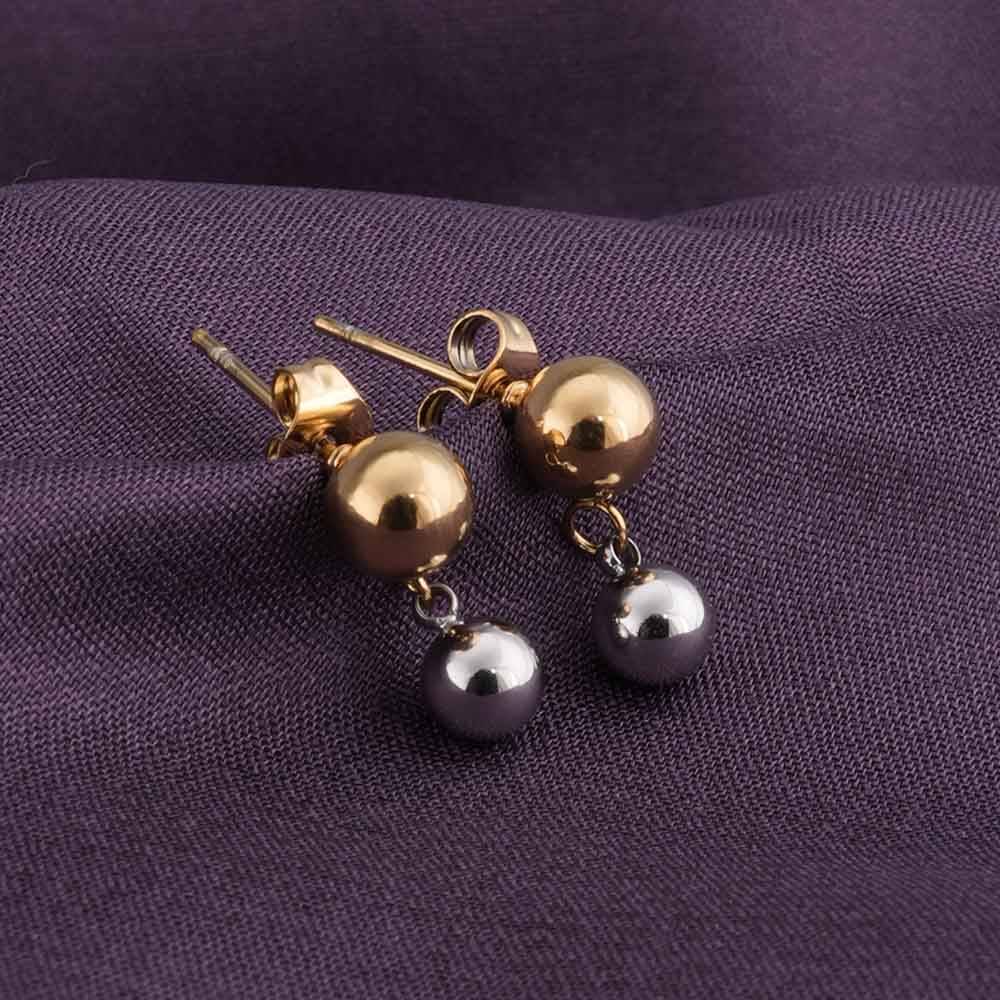 Minimalist Gold & Silver Stud Earrings : PMW04ER012