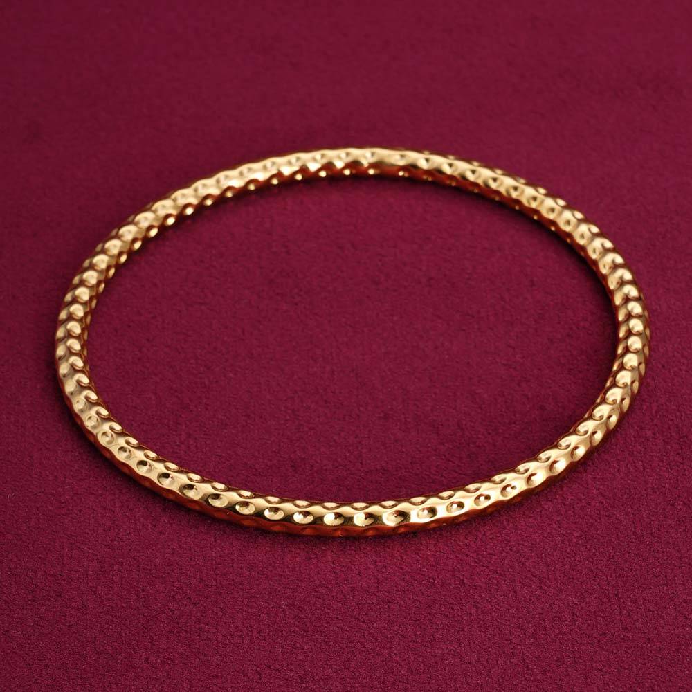 Palmonas Gold Plated Circle Hammered Buddhist Bracelet For Womens - Waterproof & Anti-Tarnish : PMWSSBR074-G