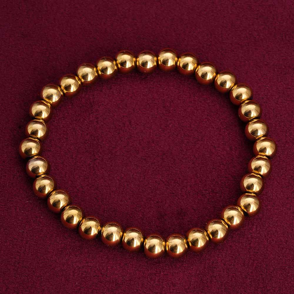 Palmonas Everyday Bead Bracelet For Womens - Waterproof & Anti-Tarnish : PMWSSBR095-G
