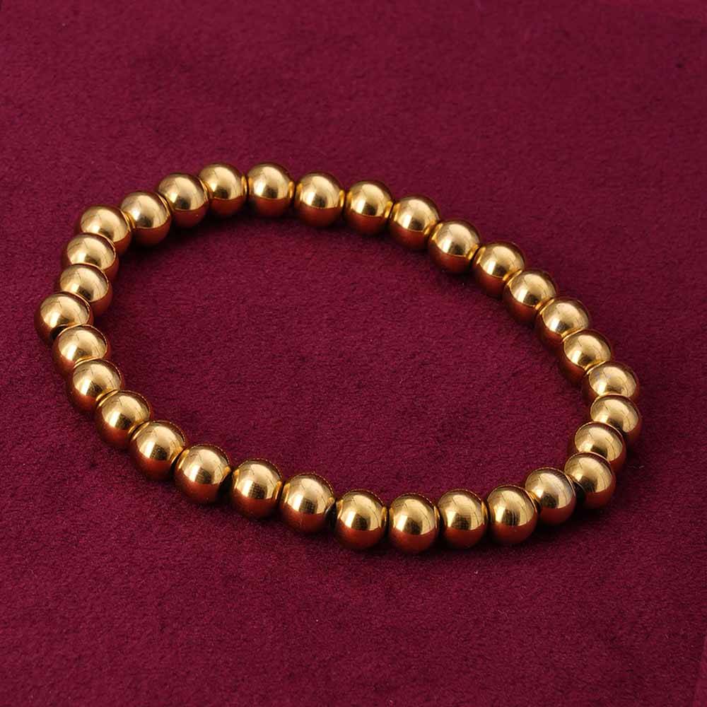 Palmonas Everyday Bead Bracelet For Womens - Waterproof & Anti-Tarnish : PMWSSBR095-G