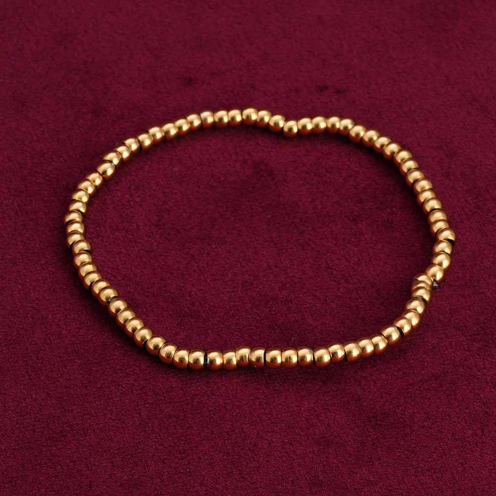 Palmonas Minimalist Bead Bracelet For Womens - Waterproof & Anti-Tarnish : PMWSSBR096-G
