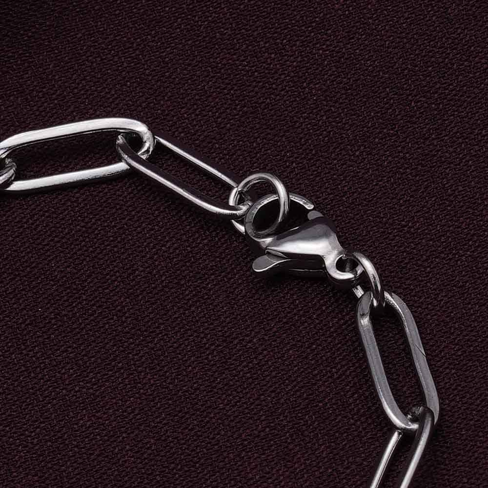 Palmonas Heart Charm Silver Bracelet For Mens - Waterproof & Anti-Tarnish : PMWSSBR119-S