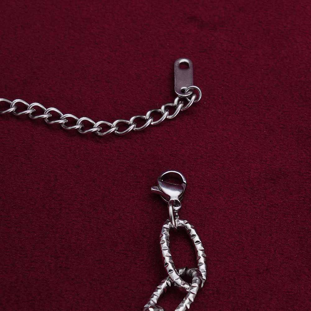 Palmonas Unique Oval Link Dual Tone Bracelet For Womens - Waterproof & Anti-Tarnish : PMWSSBR125-MC