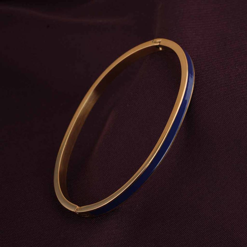 Simple Gold Bangle Bracelet For Women : PMWSSBR138-G