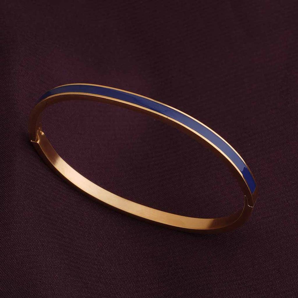 Simple Gold Bangle Bracelet For Women : PMWSSBR138-G