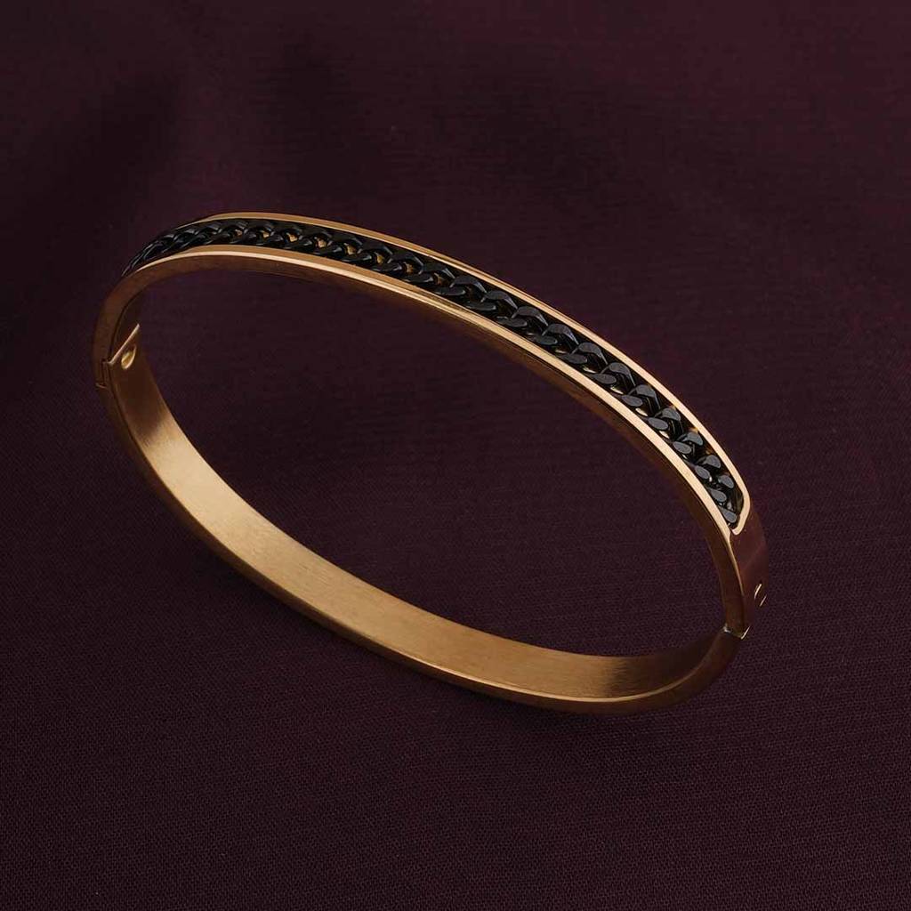 Black Chain Gold Bracelet For Women : PMWSSBR141-G
