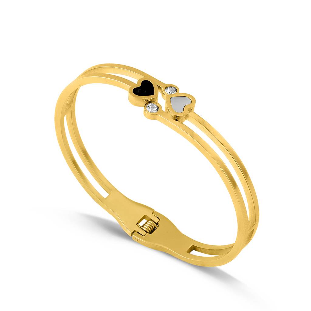 Heart Of Gold Bracelet For Women : PMWSSBR153-G
