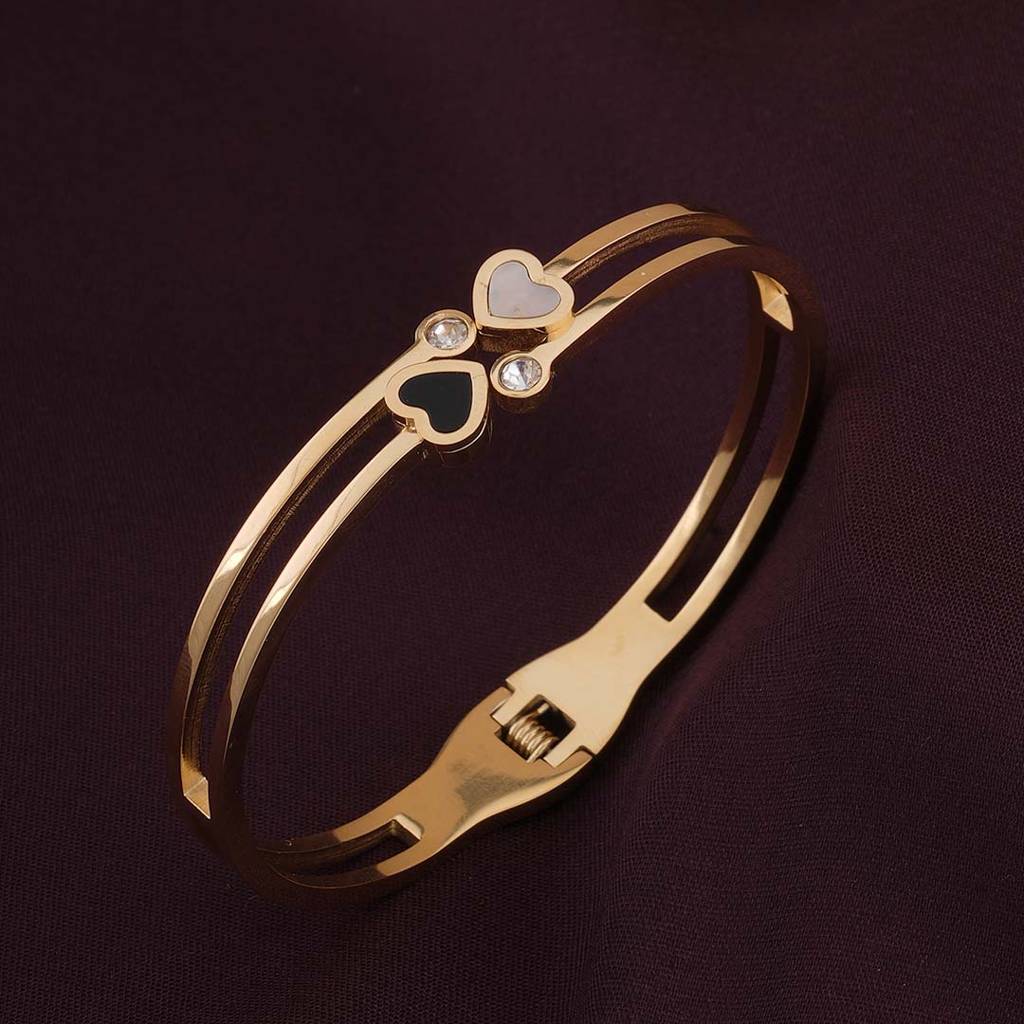 Heart Of Gold Bracelet For Women : PMWSSBR153-G