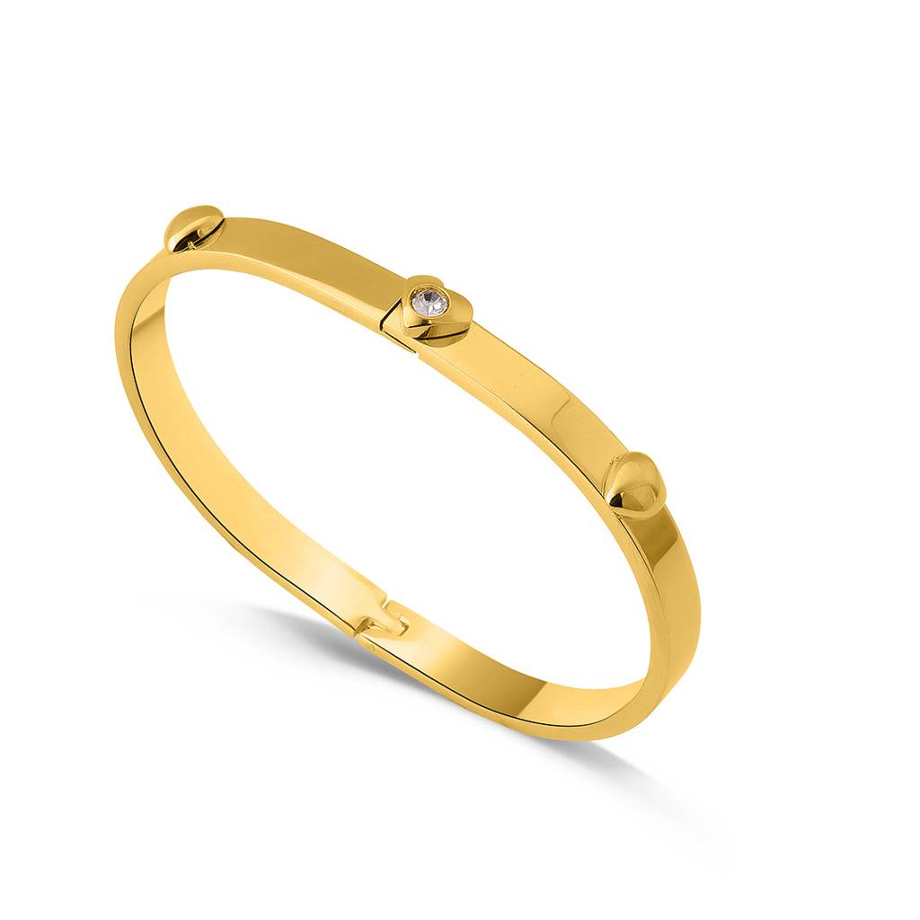 Timeless Gold Bangle Bracelet For Women : PMWSSBR156-G