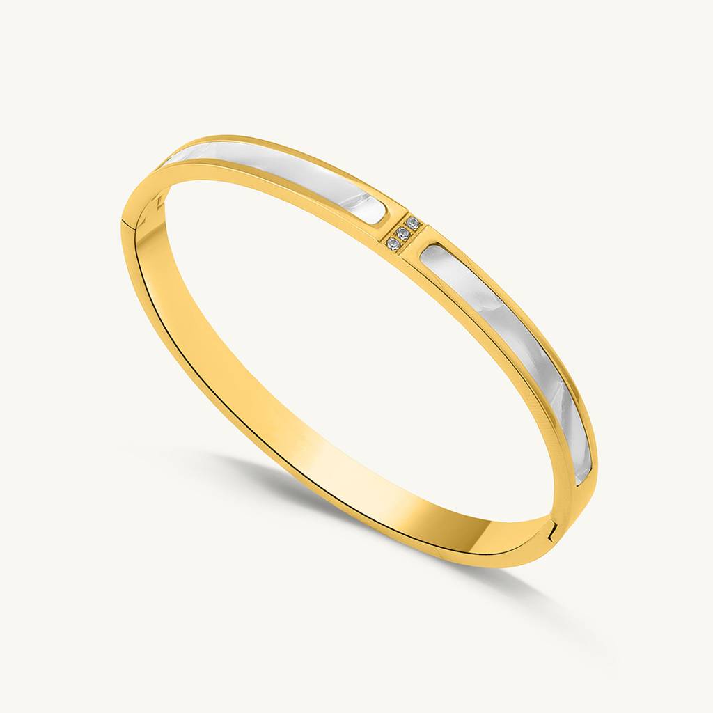 Classic Gold Bangle Bracelet For Women : PMWSSBR157-G