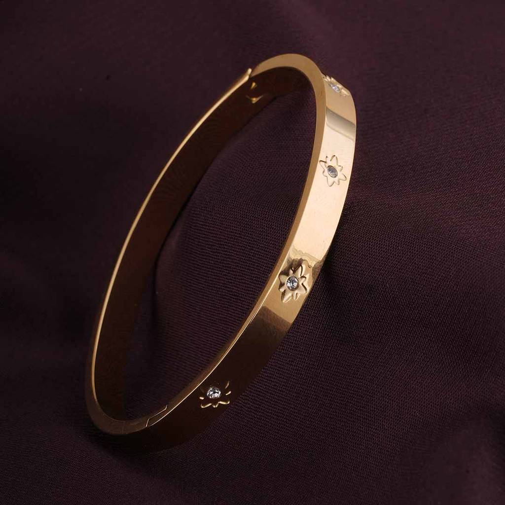 Touch Of Bling Bangle Bracelet For Women : PMWSSBR158-G