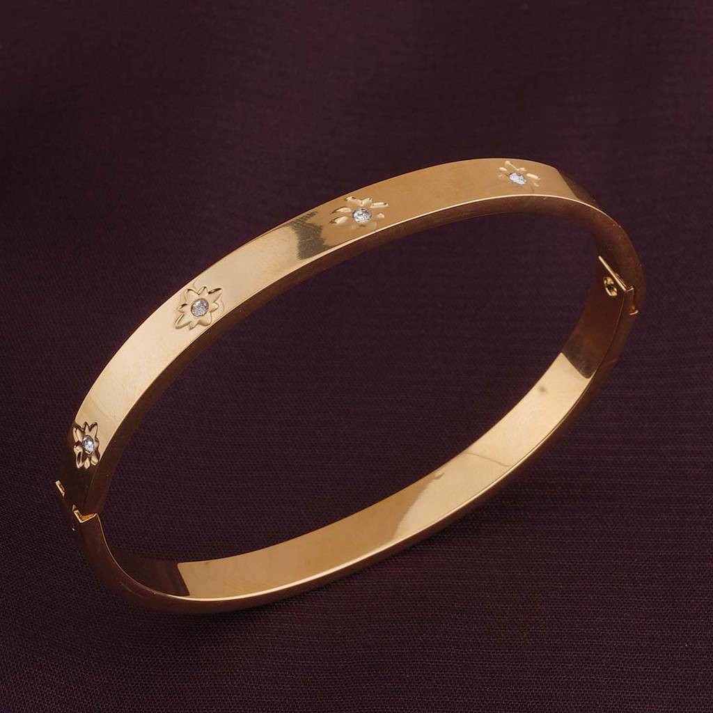 Touch Of Bling Bangle Bracelet For Women : PMWSSBR158-G