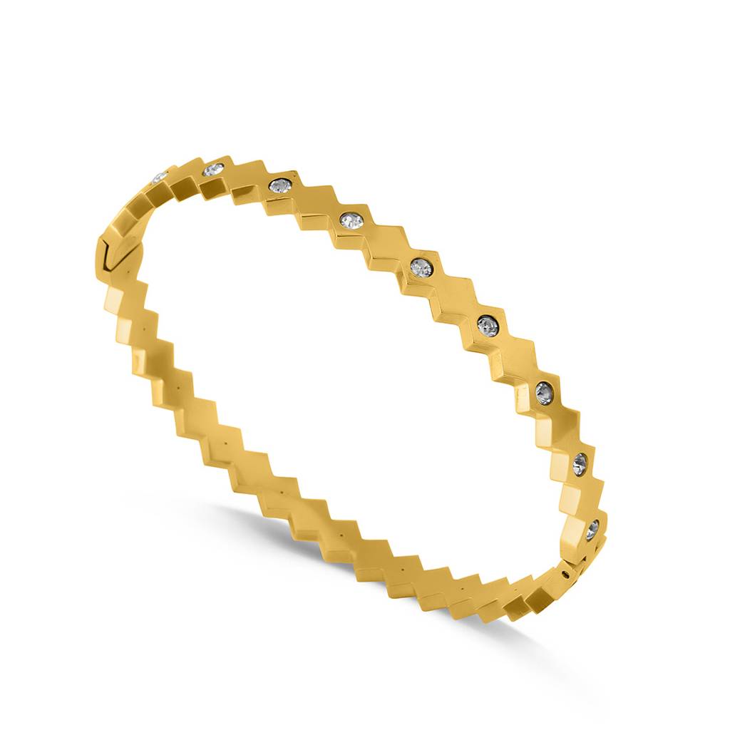 Studded Gold Bracelet For Women : PMWSSBR159-G