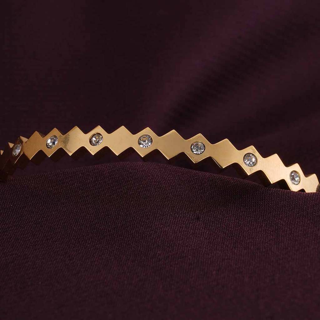 Studded Gold Bracelet For Women : PMWSSBR159-G