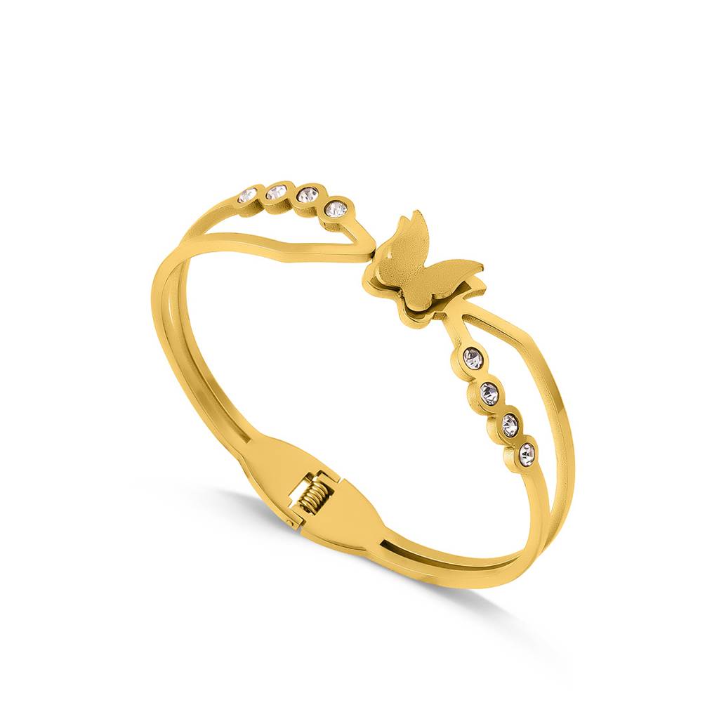 Delicate Butterfly Bracelet For Women : PMWSSBR163-G