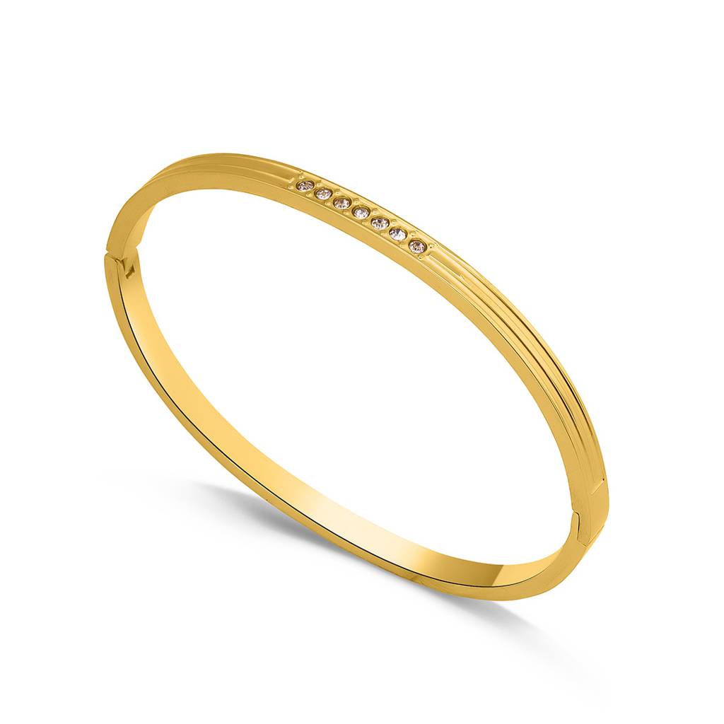 Subtle Gold Bangle Bracelet For Women : PMWSSBR165-G