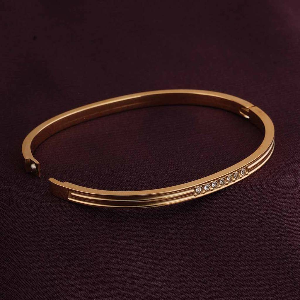 Subtle Gold Bangle Bracelet For Women : PMWSSBR165-G