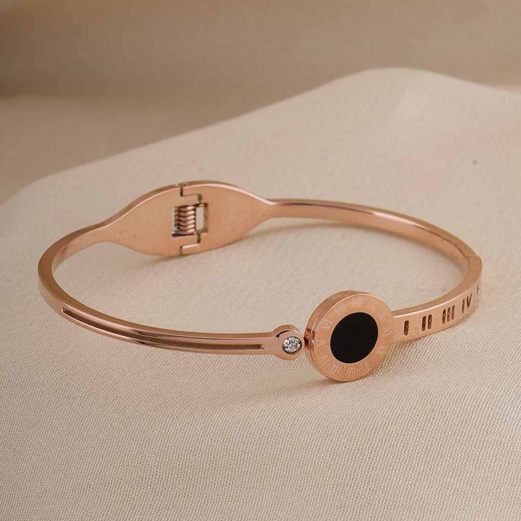 Classy Roman Rose Gold Bracelet For Women : PMWSSBR167-RG