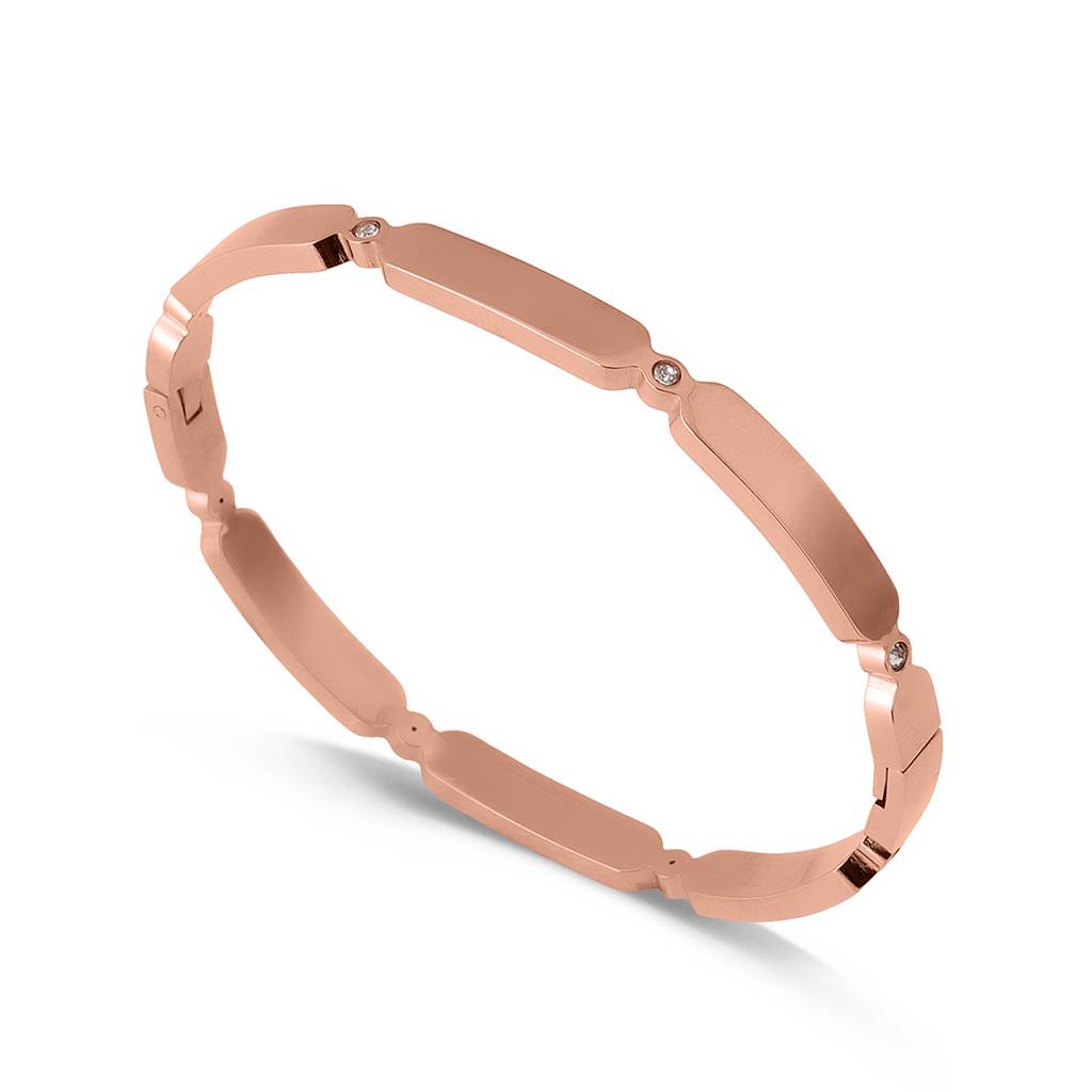 Modern Stone Rose Gold Bracelet For Women : PMWSSBR168-RG