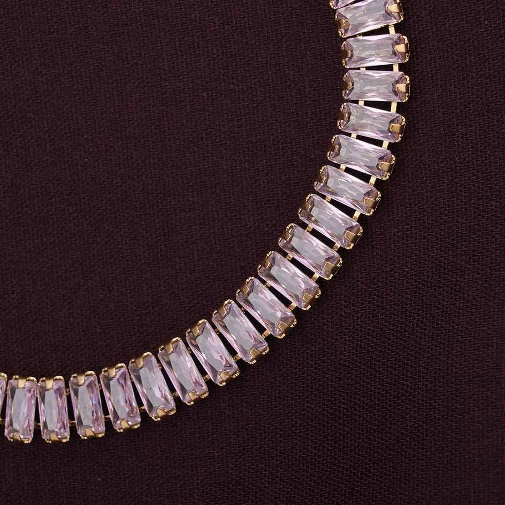 Palmonas Corral Haze Pink Stone Bracelet For Womens - Waterproof & Anti-Tarnish : PMWSSBR175-G