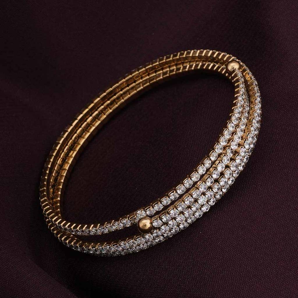 Palmonas Golden Spiral Stone Bracelet For Womens - Waterproof & Anti-Tarnish : PMWSSBR182-G