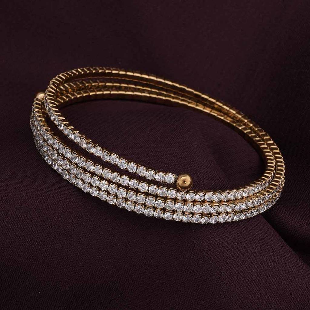 Palmonas Golden Spiral Stone Bracelet For Womens - Waterproof & Anti-Tarnish : PMWSSBR182-G
