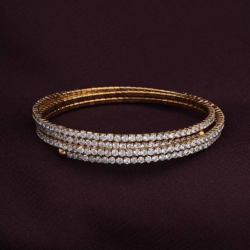 Palmonas Golden Spiral Stone Bracelet For Womens - Waterproof & Anti-Tarnish : PMWSSBR182-G