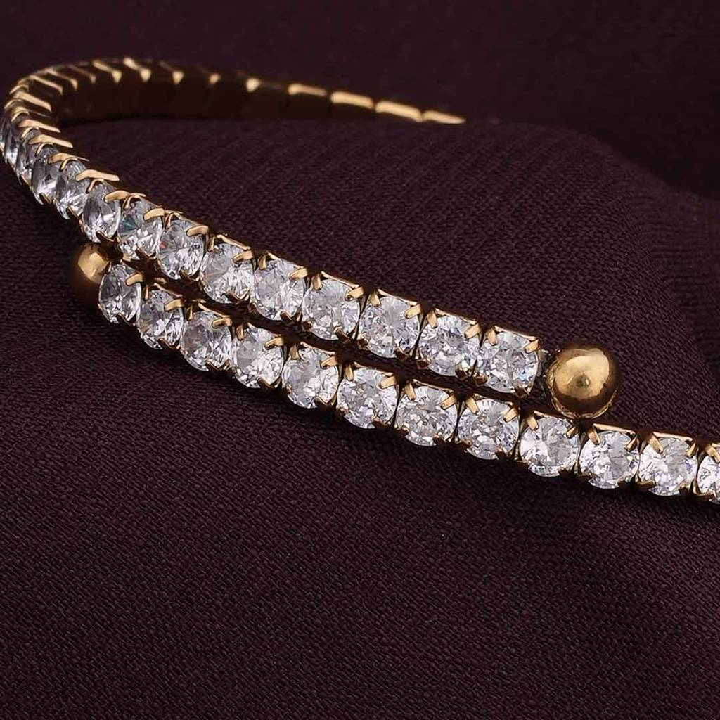 Palmonas Sparkling Bangle Bracelet For Womens - Waterproof & Anti-Tarnish : PMWSSBR183-G