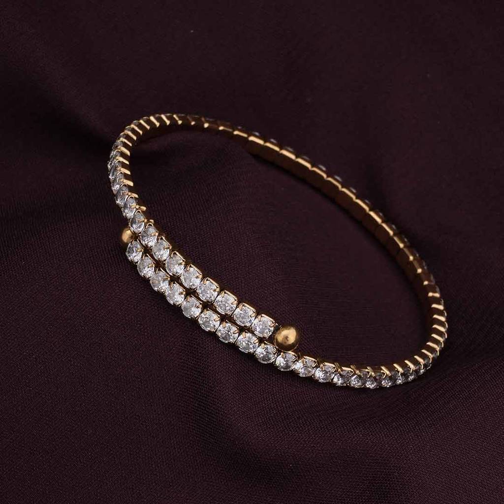 Palmonas Sparkling Bangle Bracelet For Womens - Waterproof & Anti-Tarnish : PMWSSBR183-G