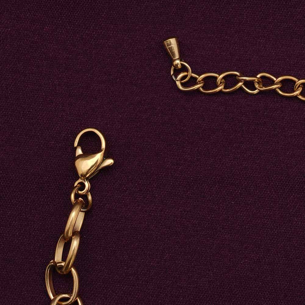 Palmonas Christmas Charm Golden Bracelet For Womens - Waterproof & Anti-Tarnish : PMWSSBR233-G