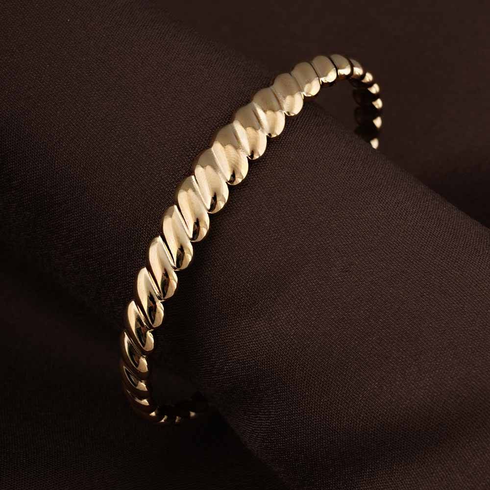 Palmonas Gold Rope Cuff Bracelet For Womens - Waterproof & Anti-Tarnish : PMWSSBR246-G
