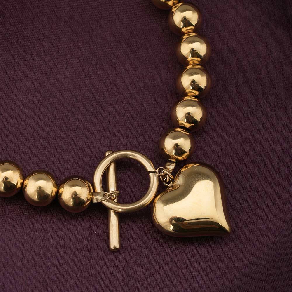 Palmonas Golden Heartbeat Bracelet For Womens - Waterproof & Anti-Tarnish : PMWSSBR247-G