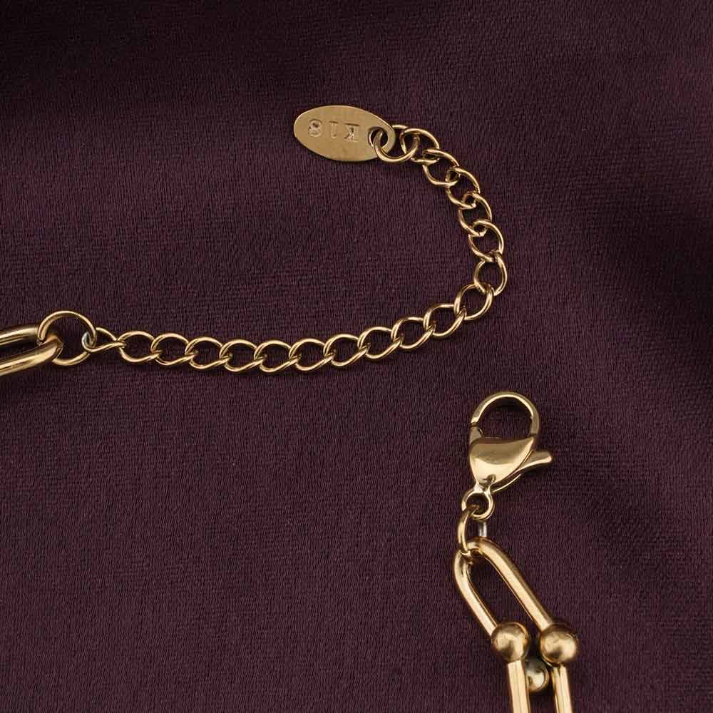 Palmonas Gold Novelty Charm Link Bracelet For Womens - Waterproof & Anti-Tarnish : PMWSSBR251-G