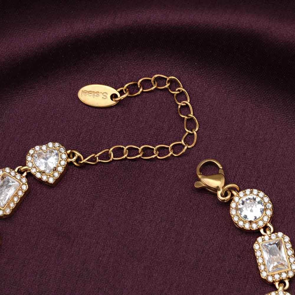 Palmonas Dazzling Crystal Bracelet For Womens - Waterproof & Anti-Tarnish : PMWSSBR258-G