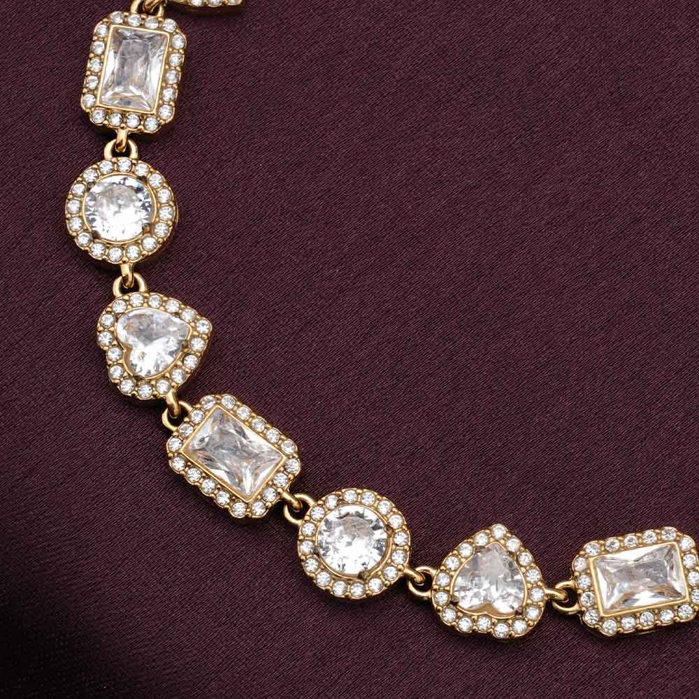 Palmonas Dazzling Crystal Bracelet For Womens - Waterproof & Anti-Tarnish : PMWSSBR258-G