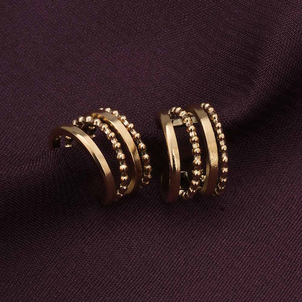 Palmonas Minimalist Gold Stud Earrings For Womens - Waterproof & Anti-Tarnish : PMWSSER282-G