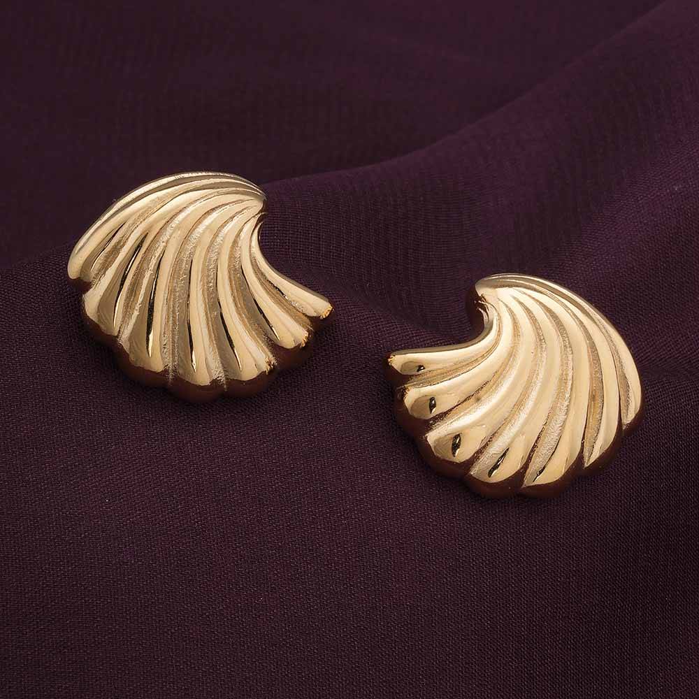 Palmonas Golden Wings Stud Earrings For Womens - Waterproof & Anti-Tarnish : PMWSSER297-G