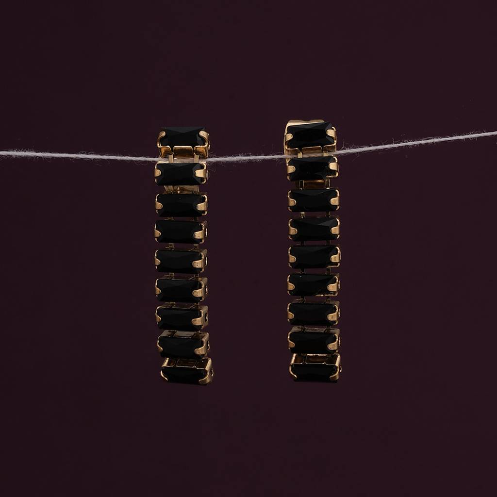 Palmonas Crystal Long Drop Earrings For Womens - Waterproof & Anti-Tarnish : PMWSSER306-G