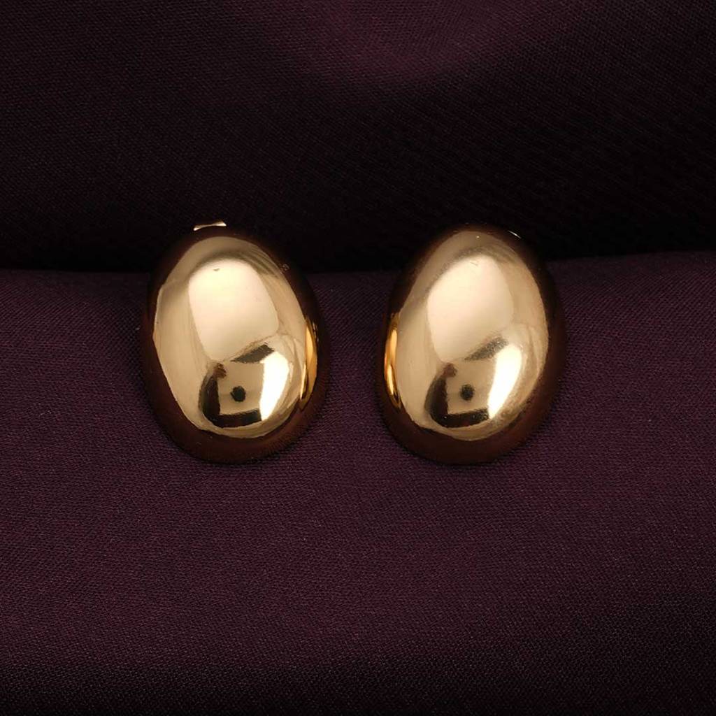 Palmonas Gold Chunky Stud Earrings For Womens - Waterproof & Anti-Tarnish : PMWSSER309-G