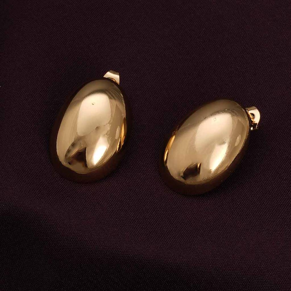 Palmonas Gold Chunky Stud Earrings For Womens - Waterproof & Anti-Tarnish : PMWSSER309-G