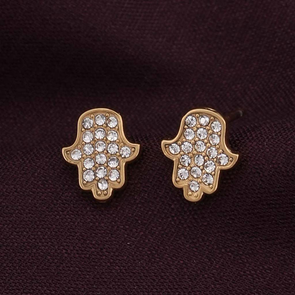 Palmonas Tiny Treasures Earrings Set For Womens - Waterproof & Anti-Tarnish : PMWSSER318-G