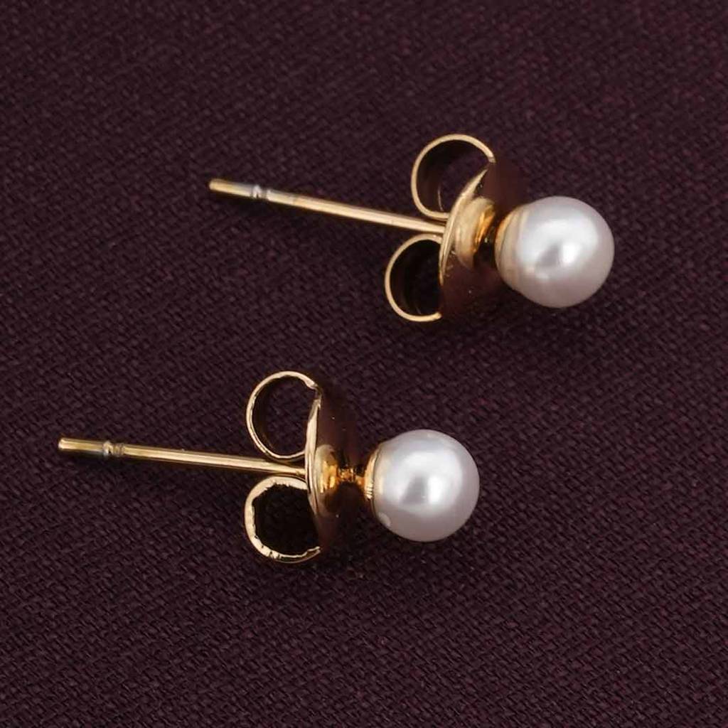Palmonas Gold Stud And Hoop Earring Set For Womens - Waterproof & Anti-Tarnish : PMWSSER319-G