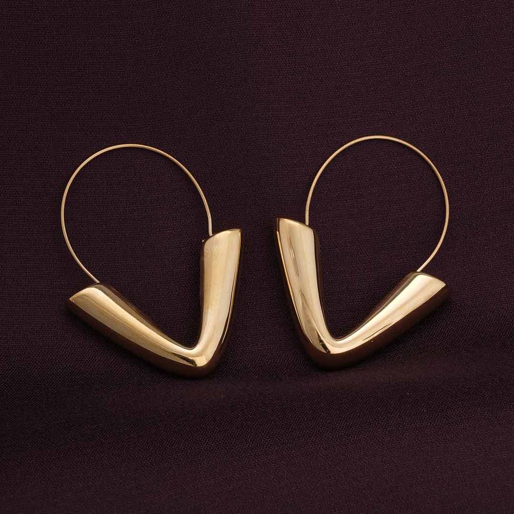 Palmonas Arcadia Arrowhead Hoop Earrings For Womens - Waterproof & Anti-Tarnish : PMWSSER321-G