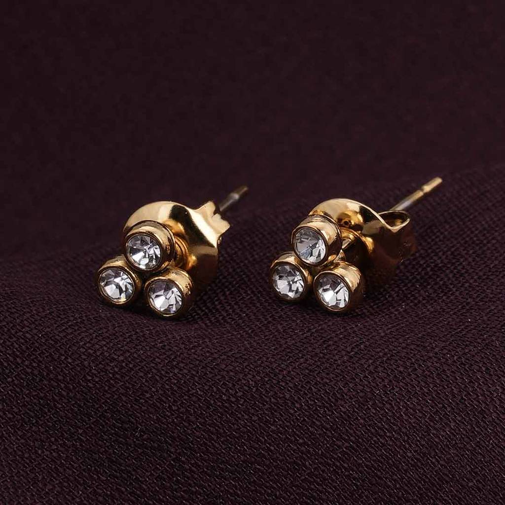 Palmonas Subtle Sparkle Earring Set For Womens - Waterproof & Anti-Tarnish : PMWSSER325-G