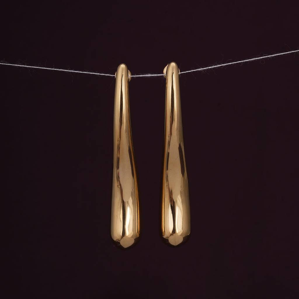 Palmonas Long Gold Drop Earrings For Womens - Waterproof & Anti-Tarnish : PMWSSER335-G