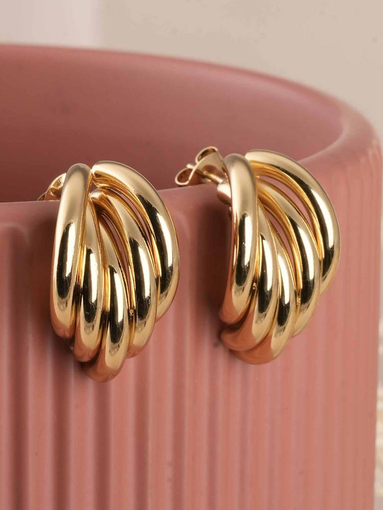 Palmonas Minimalist C Shape Stud Earrings For Womens - Waterproof ...