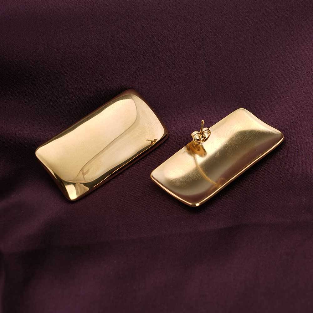Palmonas Vintage Gold Bar Stud Earrings For Womens - Waterproof & Anti-Tarnish : PMWSSER456-G