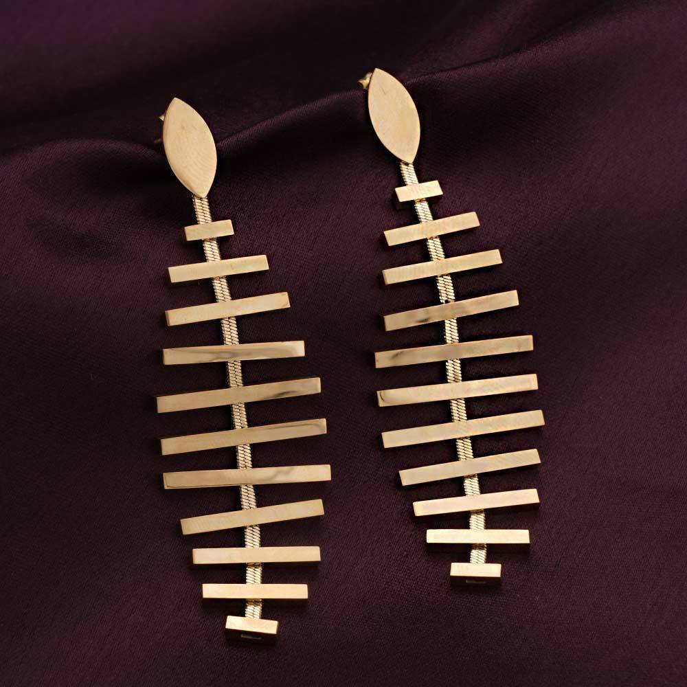 Palmonas Stacked Bar Earrings For Womens - Waterproof & Anti-Tarnish : PMWSSER460-G
